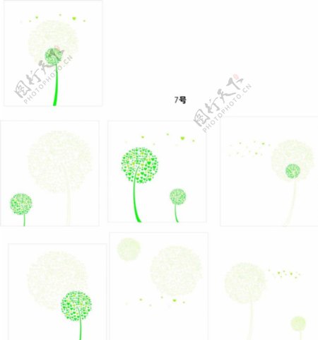 绿色心形树图片
