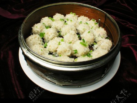 粘粑虾丸米饭图片