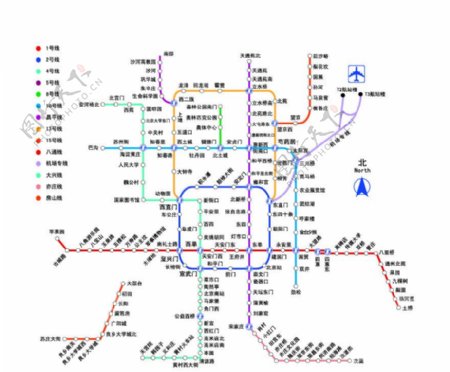 北京地铁最新线路图图片
