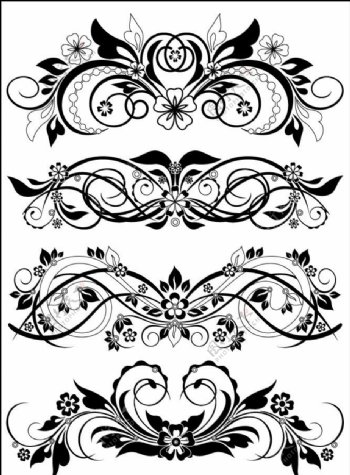 线条古典花纹花边边框装饰设计素材图片