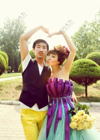 北京世界公园婚纱样片图片