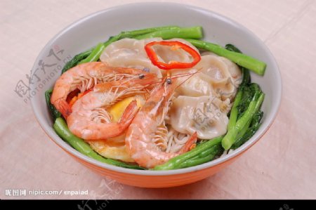 鲜虾水饺面图片