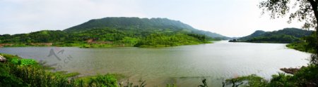 玄天湖全景图片