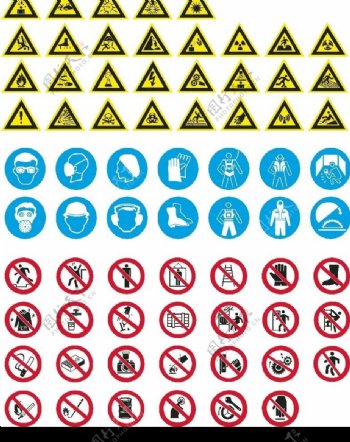 安全生产警示禁令标志图片