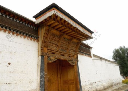拉普楞寺的寺庙一角图片