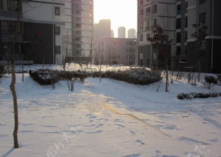 雪后城市图片