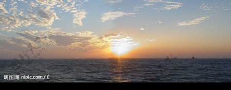 海上日出美景图片