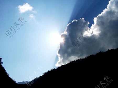 阳光云层图片