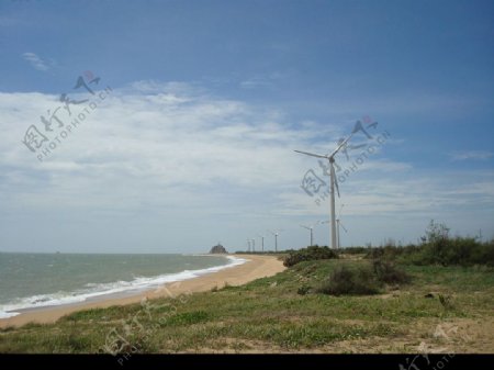 海边的风机图片