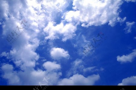 蓝天白云彩云清爽冰凉图片