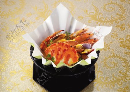 金汤海鲜纸火锅图片