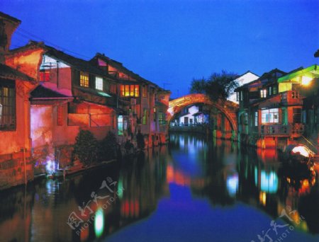 老上海夜景图片