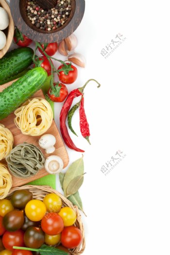 蔬菜美食黄瓜调味品图片
