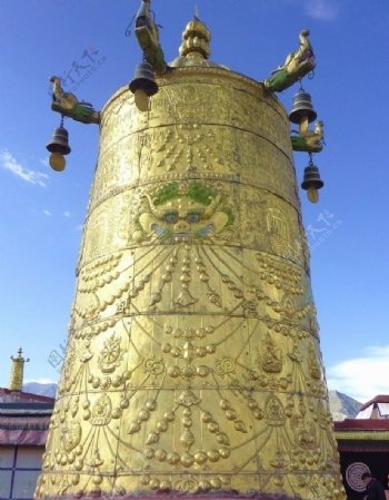 西藏大昭寺金钟图片