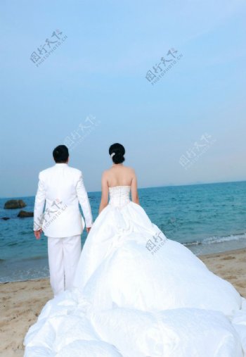 海边婚纱摄影图片