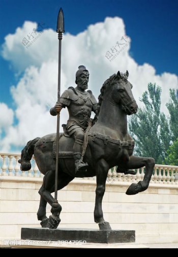 古罗马战士雕塑图片