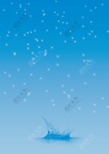 蓝色星星展板图片