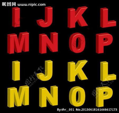 英文立体字母图片