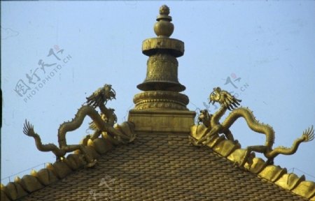 避暑山庄宫殿屋顶龙体纹样图片