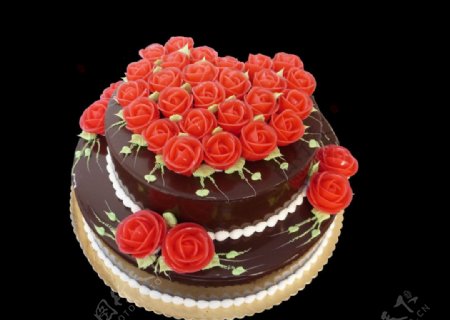 玫瑰之火蛋糕图片