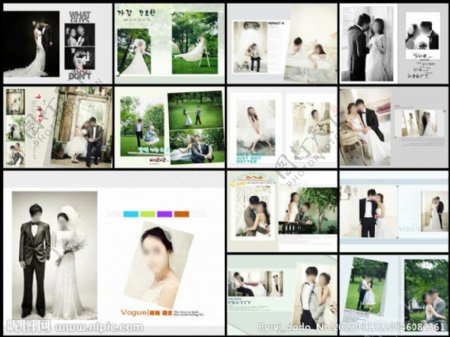 2013年最新时尚主流跨页婚纱模板素材图片