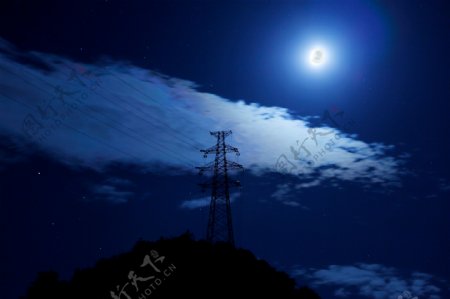 石门山的月亮图片