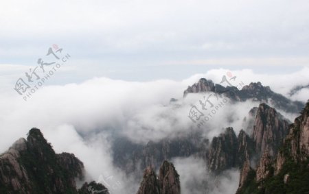 黄山雾景图片