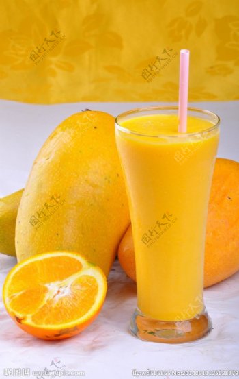 橙蜜芒汁图片