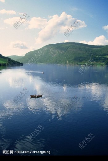 湖面風光图片