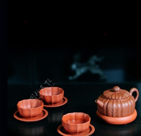 金葵送福紫砂茶具图片