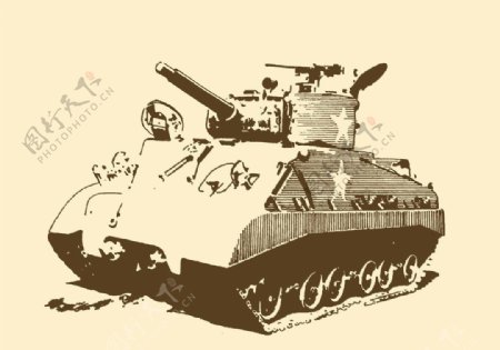 美国m4舒曼中型坦克图片