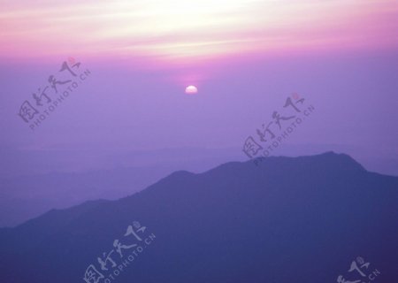 衡山日出图片