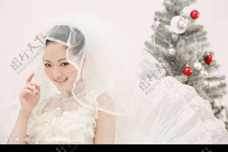 白色圣诞新娘1北京格林兄弟摄影图片