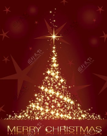 动感星光圣诞树图片