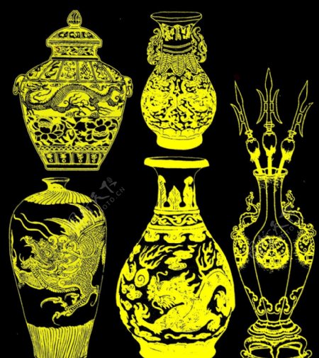 龙纹花瓶图片