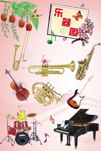 音乐教室乐器图谱图片