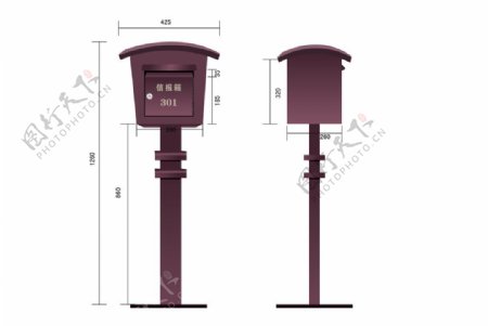 信报箱设计图片