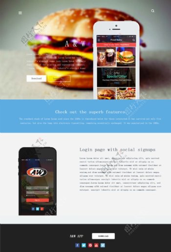 手机订餐网站模板图片