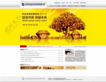 华赢投资网站设计图片