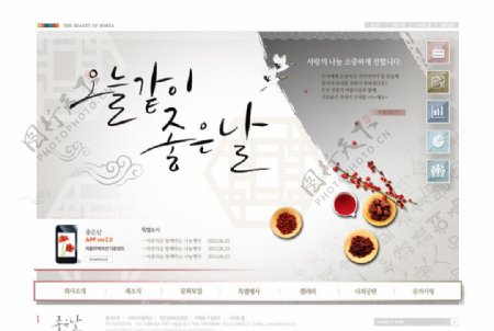 韩国精品网页模板图片