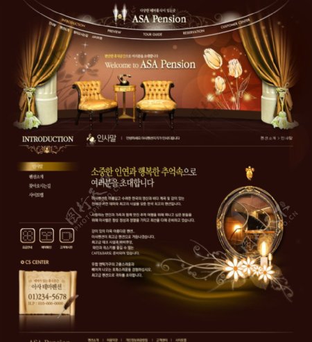 韩国家具网站模板图片