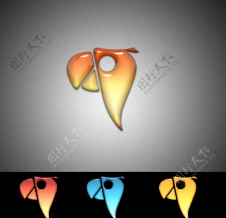 鹦鹉鸟头鹰头水晶logo图片