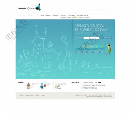 韩国公司企业网站模板图片