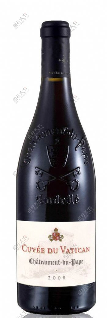梵帝冈教皇新堡红葡萄酒图片