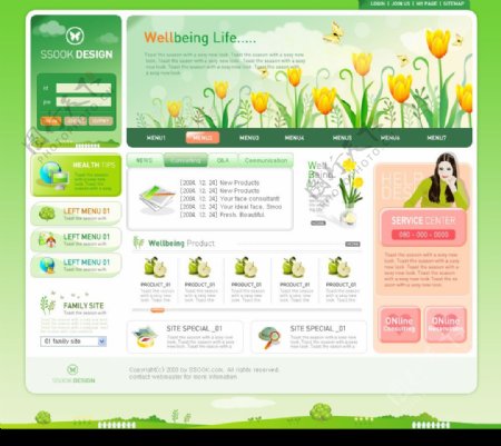 韩国网站模板系列绿图片