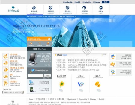 韩国商业设计网页模板图片