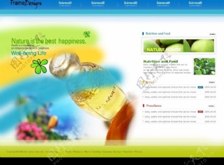 韩国果汁网站模板图片