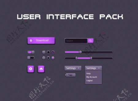 紫色UI设计图片