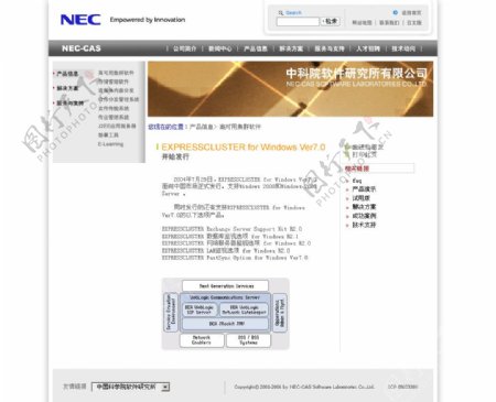 NEC分公司网站图片