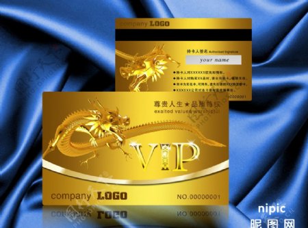 高贵金龙VIP卡类设计模板图片
